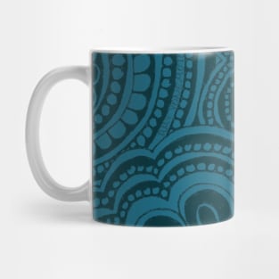 Blue Grey Anemone Flowers Mug